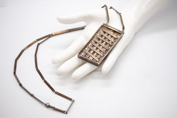 *Rey Urban for Age Fausing 1970 Denmark Scandinavian modern necklace .925 sterling silver