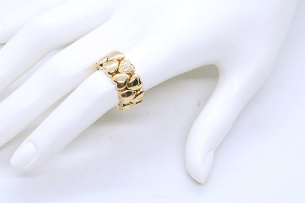 CARTIER PARIS DOUBLE HEART 18 KT DIAMONDS RING