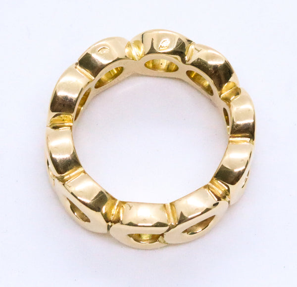 CHANEL FRANCE 18 KT "COCO" GOLD RING