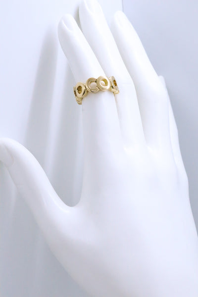 CHANEL FRANCE 18 KT "COCO" GOLD RING