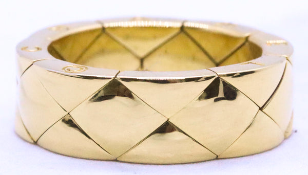 CHANEL FRANCE 18 KT MATELASSE GEMSTONES RING