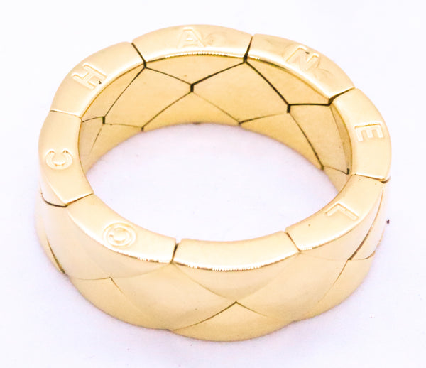 CHANEL FRANCE 18 KT MATELASSE GEMSTONES RING