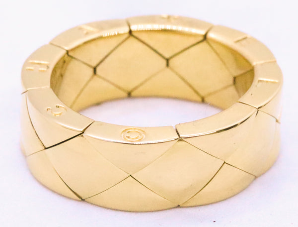 CHANEL FRANCE 18 KT MATELASSE GEMSTONES RING