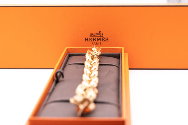 HERMES PARIS 1960 BRAIDED BRACELET IN 18 KT BY GEORGE L'ENFANT