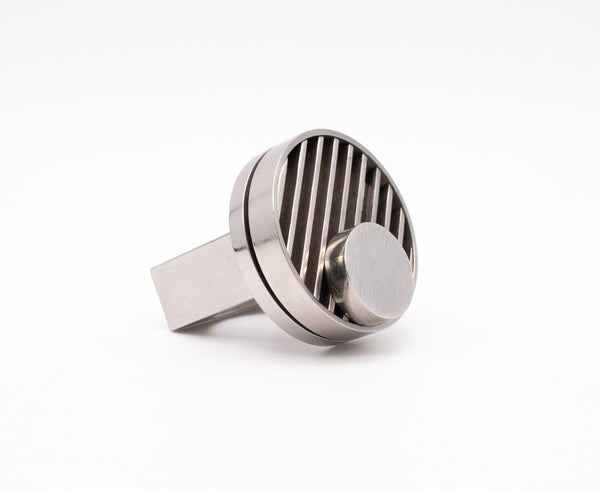HENRI GARGAT, PARIS 1970 VERY RARE KINETIC OPTICAL MOVEABLE RING