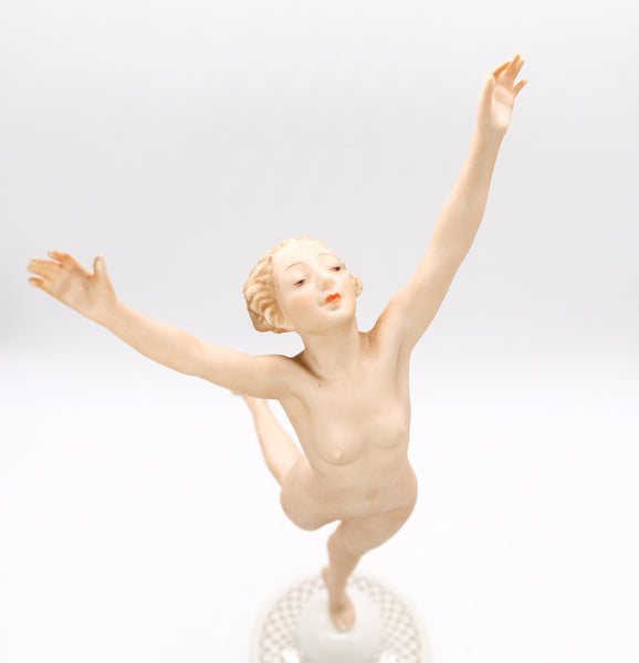 Germany Hutschenreuther 1930 By Karl Tutter Art Deco Large Sun Child Women Porcelain Figure