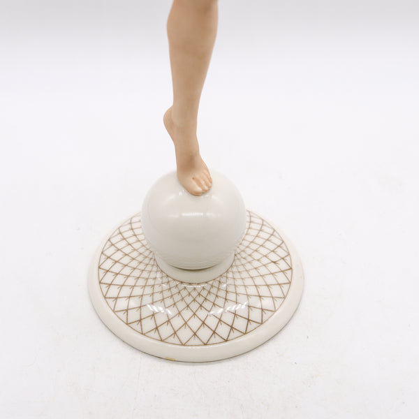 Germany Hutschenreuther 1930 By Karl Tutter Art Deco Large Sun Child Women Porcelain Figure