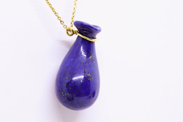 TIFFANY & CO. 18 KT ELSA PERETTI WATER JUG LAPIS LAZULI NECKLACE