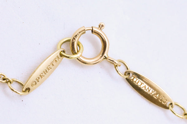 TIFFANY & CO. 18 KT ELSA PERETTI WATER JUG LAPIS LAZULI NECKLACE