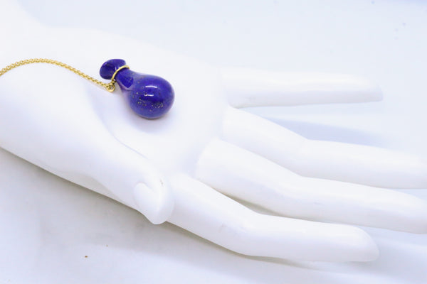 TIFFANY & CO. 18 KT ELSA PERETTI WATER JUG LAPIS LAZULI NECKLACE