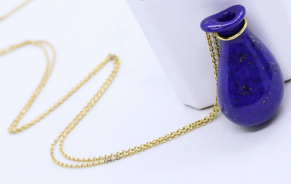 TIFFANY & CO. 18 KT ELSA PERETTI WATER JUG LAPIS LAZULI NECKLACE