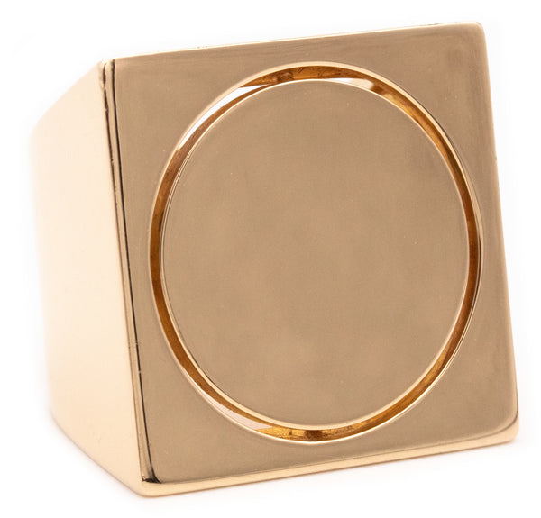 KURT AEPLI FOR BURCH 1960 SWISS GEOMETRIC RING IN 18 KT GOLD