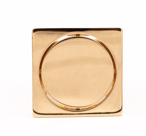 KURT AEPLI FOR BURCH 1960 SWISS GEOMETRIC RING IN 18 KT GOLD