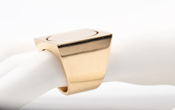 KURT AEPLI FOR BURCH 1960 SWISS GEOMETRIC RING IN 18 KT GOLD