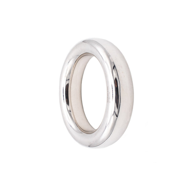 TIFFANY & CO 1981 BY ELSA PERETTI LARGE DOUGHTNUT BANGLE IN STERLING SILVER