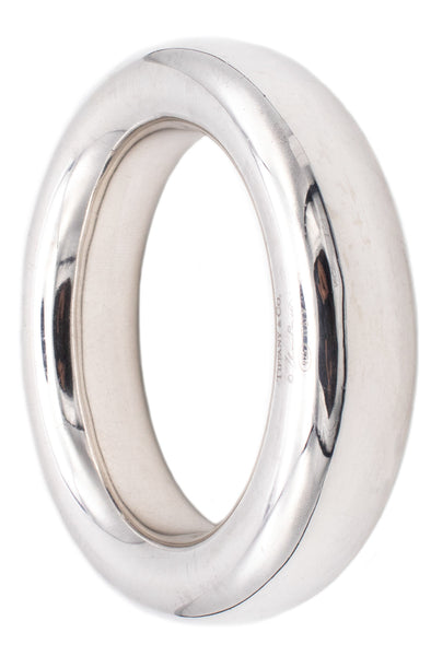 TIFFANY & CO 1981 BY ELSA PERETTI LARGE DOUGHTNUT BANGLE IN STERLING SILVER