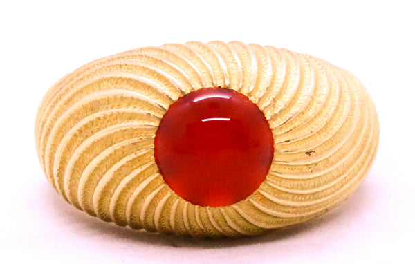 TIFFANY & CO. SCHLUMBERGER CARNELIAN 18 KT RING