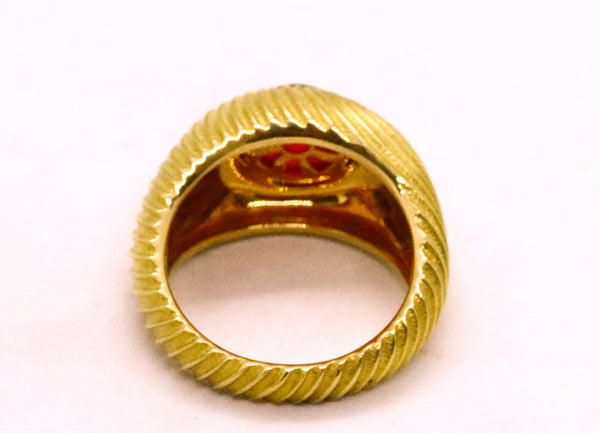 TIFFANY & CO. SCHLUMBERGER CARNELIAN 18 KT RING