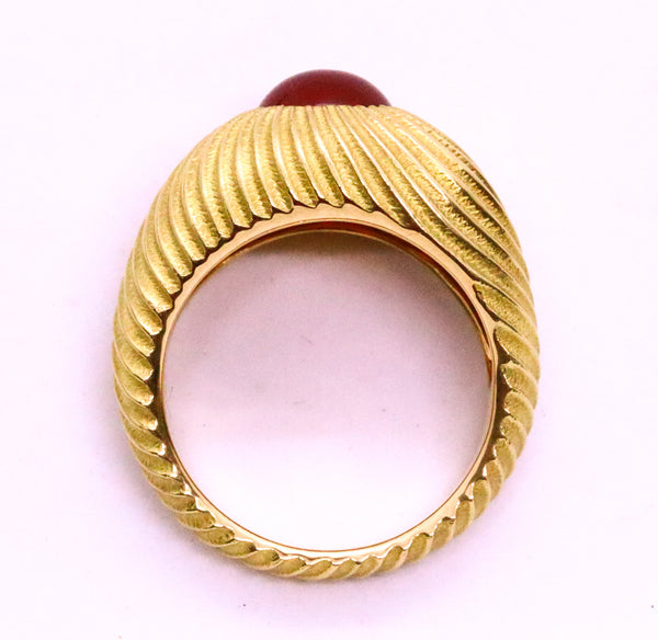 TIFFANY & CO. SCHLUMBERGER CARNELIAN 18 KT RING