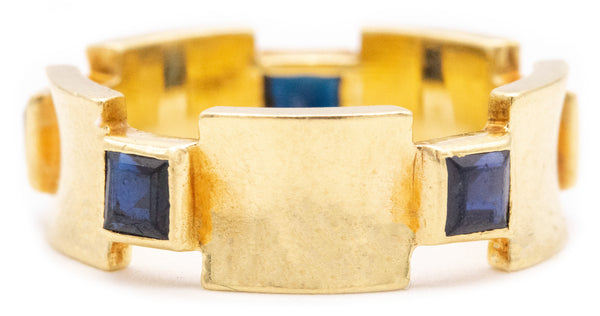 TIFFANY & CO NEW YORK 1950 ETERNITY RING IN 18 KT WITH SAPPHIRES