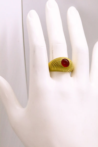 TIFFANY & CO. SCHLUMBERGER CARNELIAN 18 KT RING