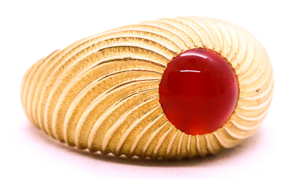 TIFFANY & CO. SCHLUMBERGER CARNELIAN 18 KT RING