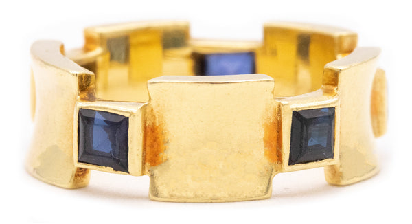 TIFFANY & CO NEW YORK 1950 ETERNITY RING IN 18 KT WITH SAPPHIRES