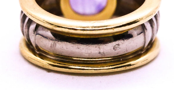 GEORG JENSEN JAN JORGENSEN 18 KT RING WITH MUNSTEINER CUT 4 Ct AMETHYST