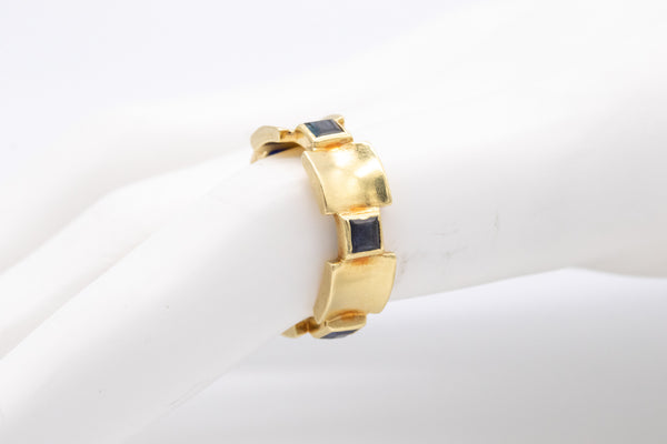 TIFFANY & CO NEW YORK 1950 ETERNITY RING IN 18 KT WITH SAPPHIRES