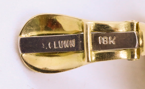 ANDREW CLUNN RUBY & DIAMONDS 18 KT EARRINGS CLIPS