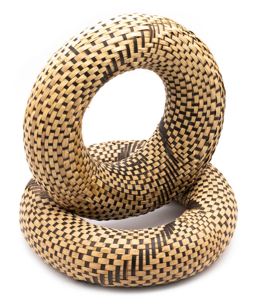 AFRICA, BELGIAN CONGO 1950 VINTAGE PAIR OF BRACELETS, WOVEN FROM NATURAL FIBERS