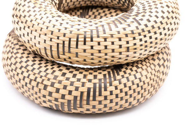 AFRICA, BELGIAN CONGO 1950 VINTAGE PAIR OF BRACELETS, WOVEN FROM NATURAL FIBERS