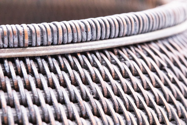 JAPAN 1910 MEIJI PERIOD RARE WOVEN BAMBOO AND SILVER BRACELET