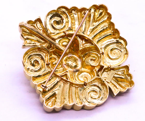 WANDER FRANCE 3.41 CT AGL BURMA RUBY 18 KT BROOCH PIN