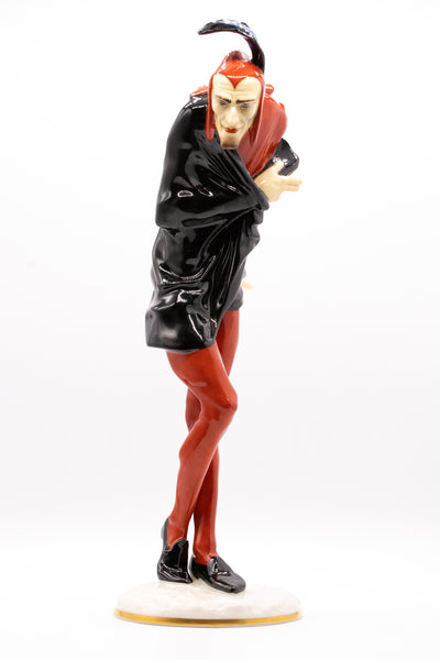 GERMANY HUTSCHENREUTHER 1954 MEPHISTO PORCELAIN FIGURE BY KARL TUTTER