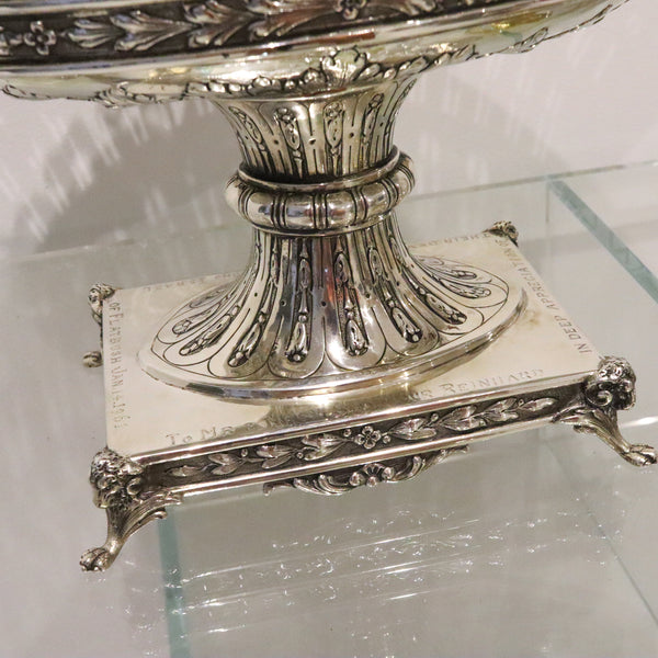 Weinranck And Schmidt Hanau German Empire 1889 Silver Neoclassical Jardinière Center Vase