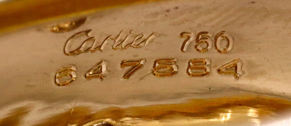 CARTIER PARIS 18 KT JEWELED SIGNATURE PANTHERE EARRINGS CLIPS
