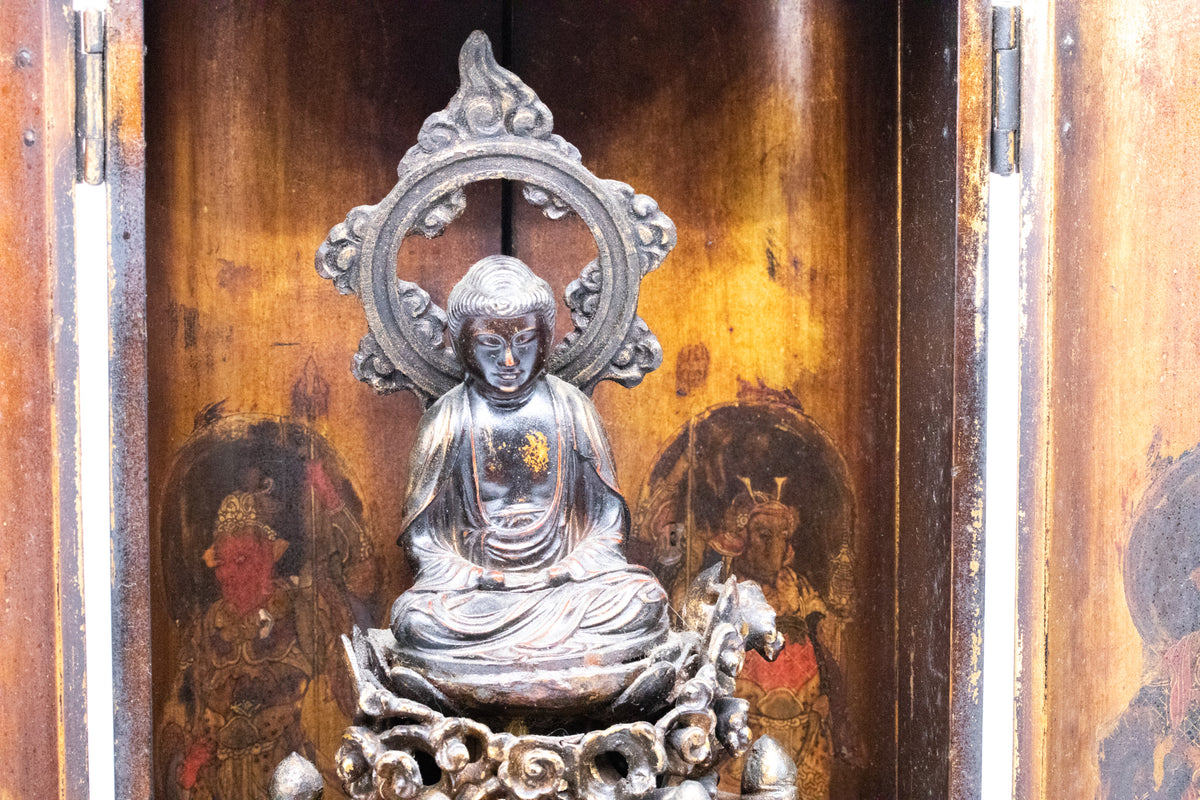 WOOD GILDED – BUTSUDAN BUDDHA Treasure Fine ALTAR HOME JAPAN 1820 Jewelry PERIOD IN EDO