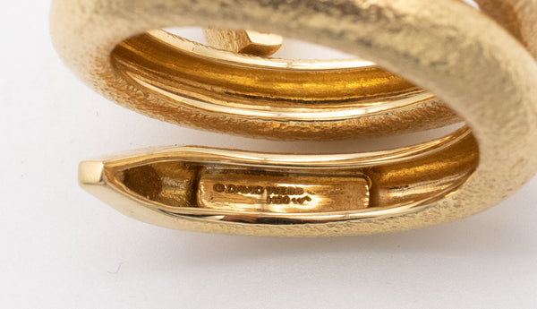 DAVID WEBB NEW YORK SOLID 18 KT YELLOW GOLD HAMMERED NAIL RING