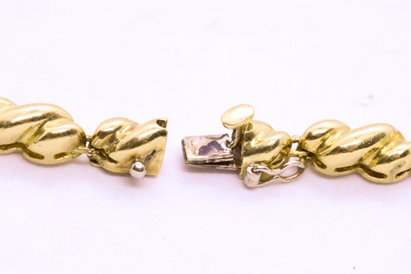 DIAMONDS & LAPIS LAZULI MID CENTURY 18 KT NECKLACE