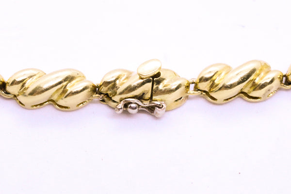 DIAMONDS & LAPIS LAZULI MID CENTURY 18 KT NECKLACE