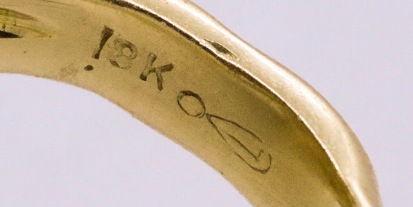 PETER LINDEMAN VINTAGE DIAMONDS 18 KT GOLD RING PENDANT