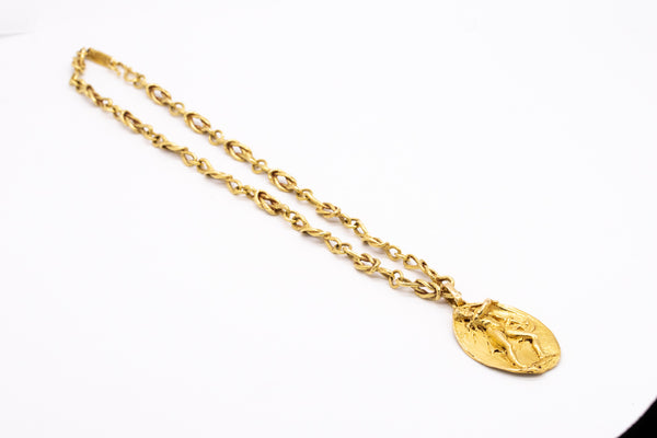 GERMANO, NINO D'ANTONIO 18 KT CHAIN NECKLACE WITH HERCULES MEDALLION
