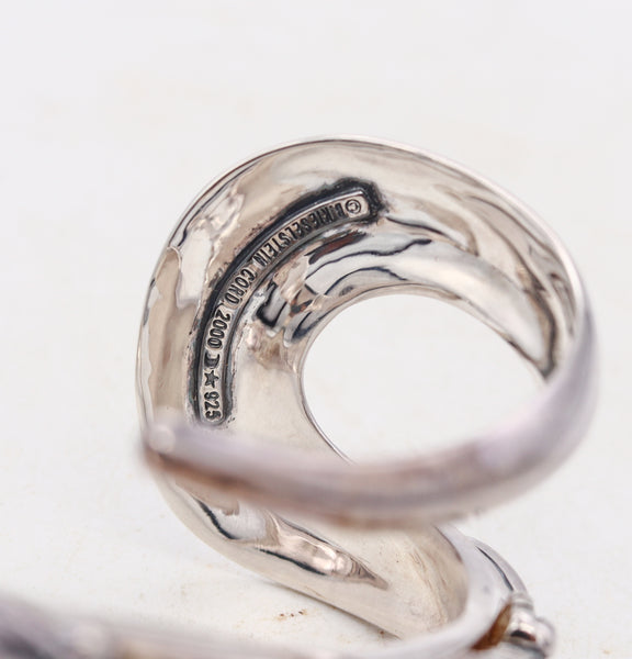 *Kieselstein Cord double Alligators bangle cuff in solid .925 Sterling Silver