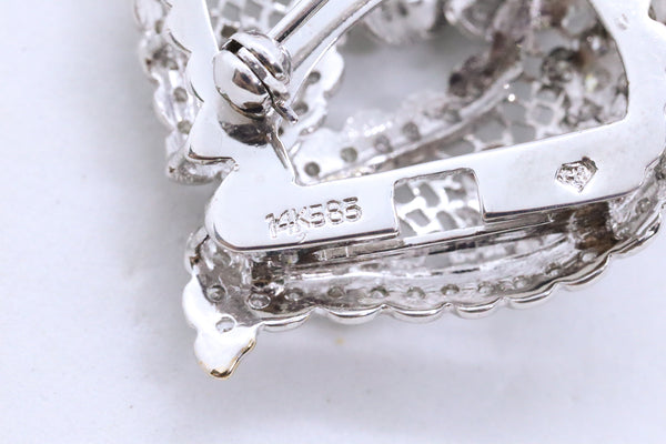 PEARLS BRACELET IN 14 KT WITH DIAMONDS CONVERTIBLE INTO BROOCH