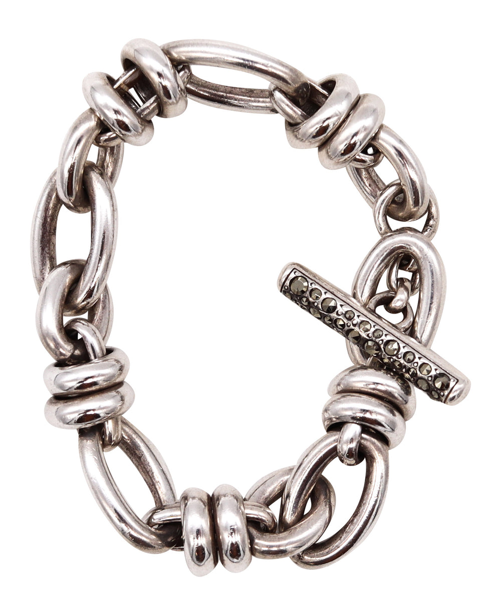 Pomellato 67 Milano massive Rondelle links toggle bracelet in