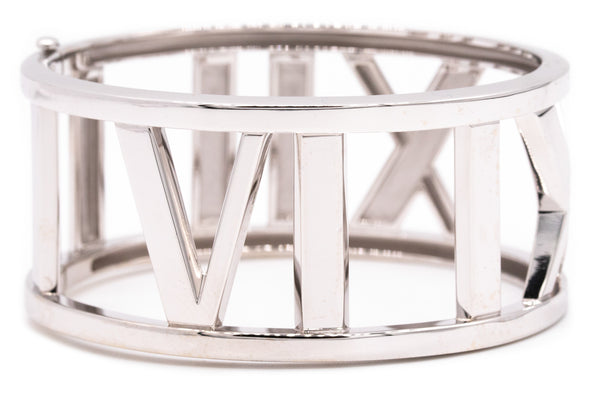 TIFFANY & CO 18 KT WHITE GOLD ATLAS COLLECTION BRACELET CUFF