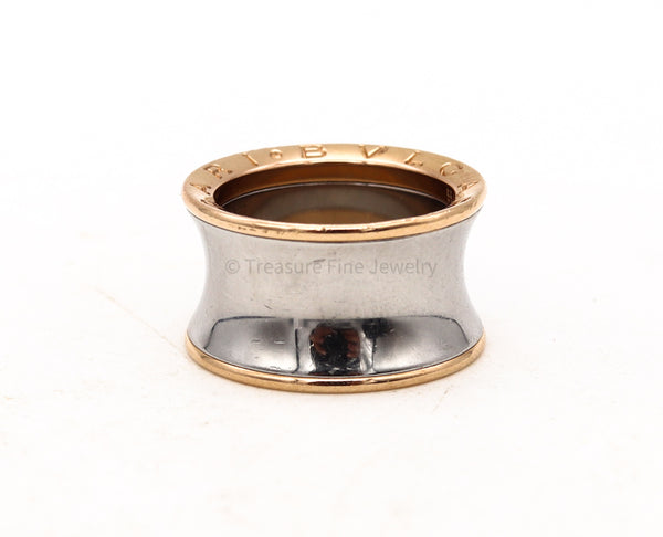 Bvlgari Roma Anish Kapoor Sculptural B-Zero1 Ring in 18 kt Rose Gold and Steel