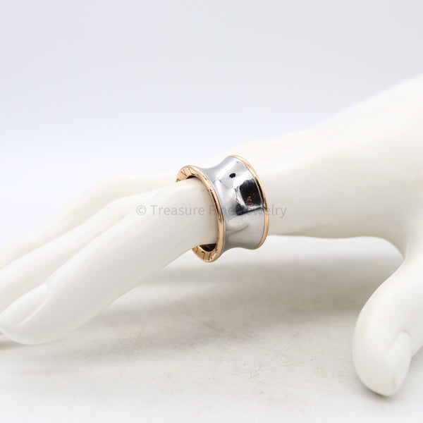 Bvlgari Roma Anish Kapoor Sculptural B-Zero1 Ring in 18 kt Rose Gold and Steel