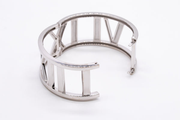TIFFANY & CO 18 KT WHITE GOLD ATLAS COLLECTION BRACELET CUFF